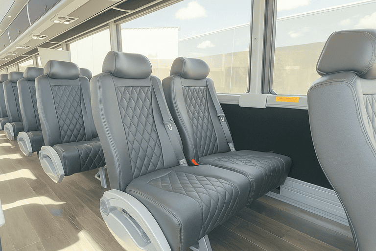 interior of Kennewick Coach Bus Service charter bus