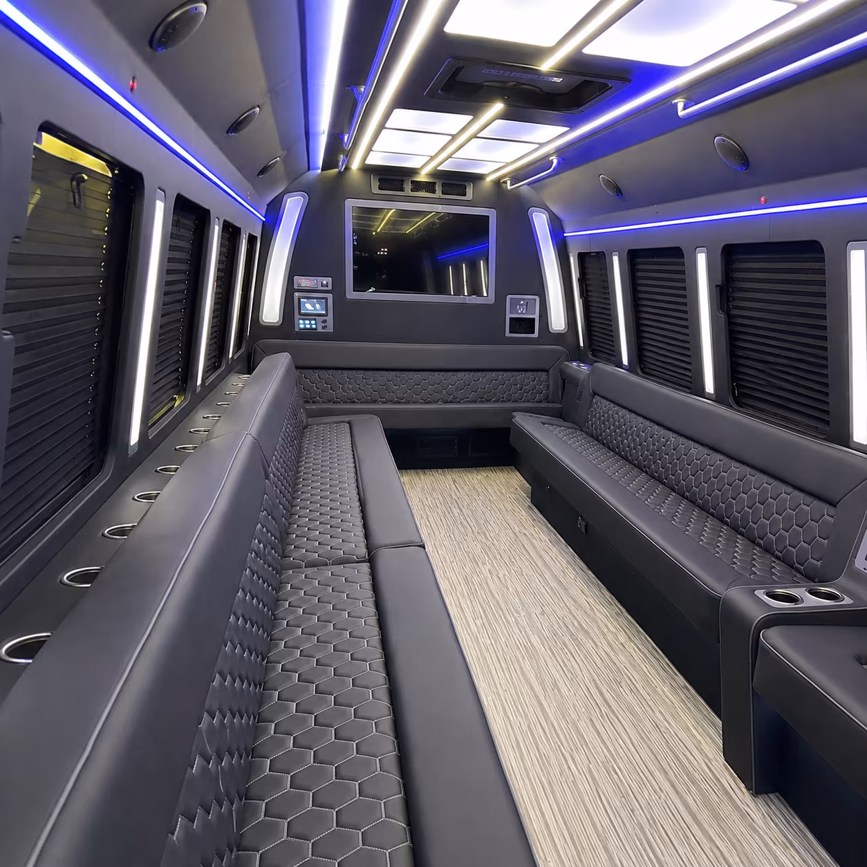 kennewick 40 passenger party bus inside