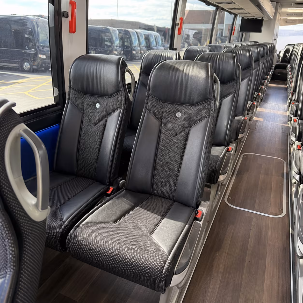 kennewick 56 passenger charter bus inside