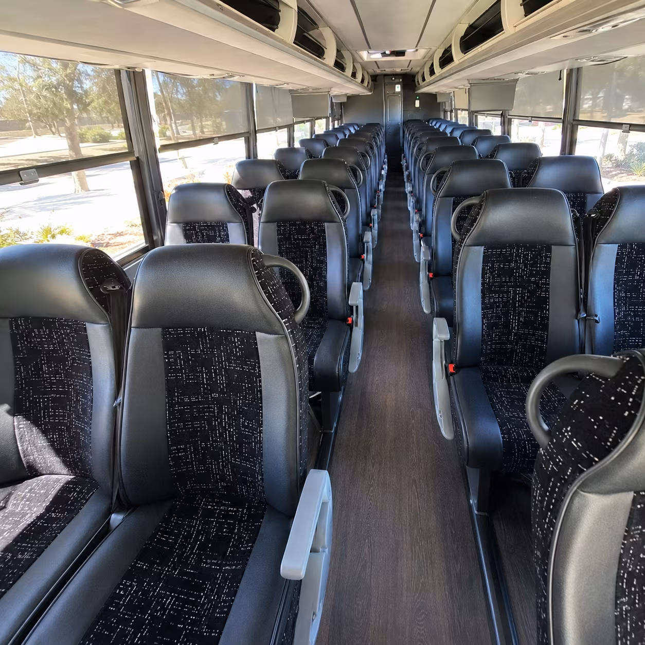 kennewick 56 passenger charter bus interior